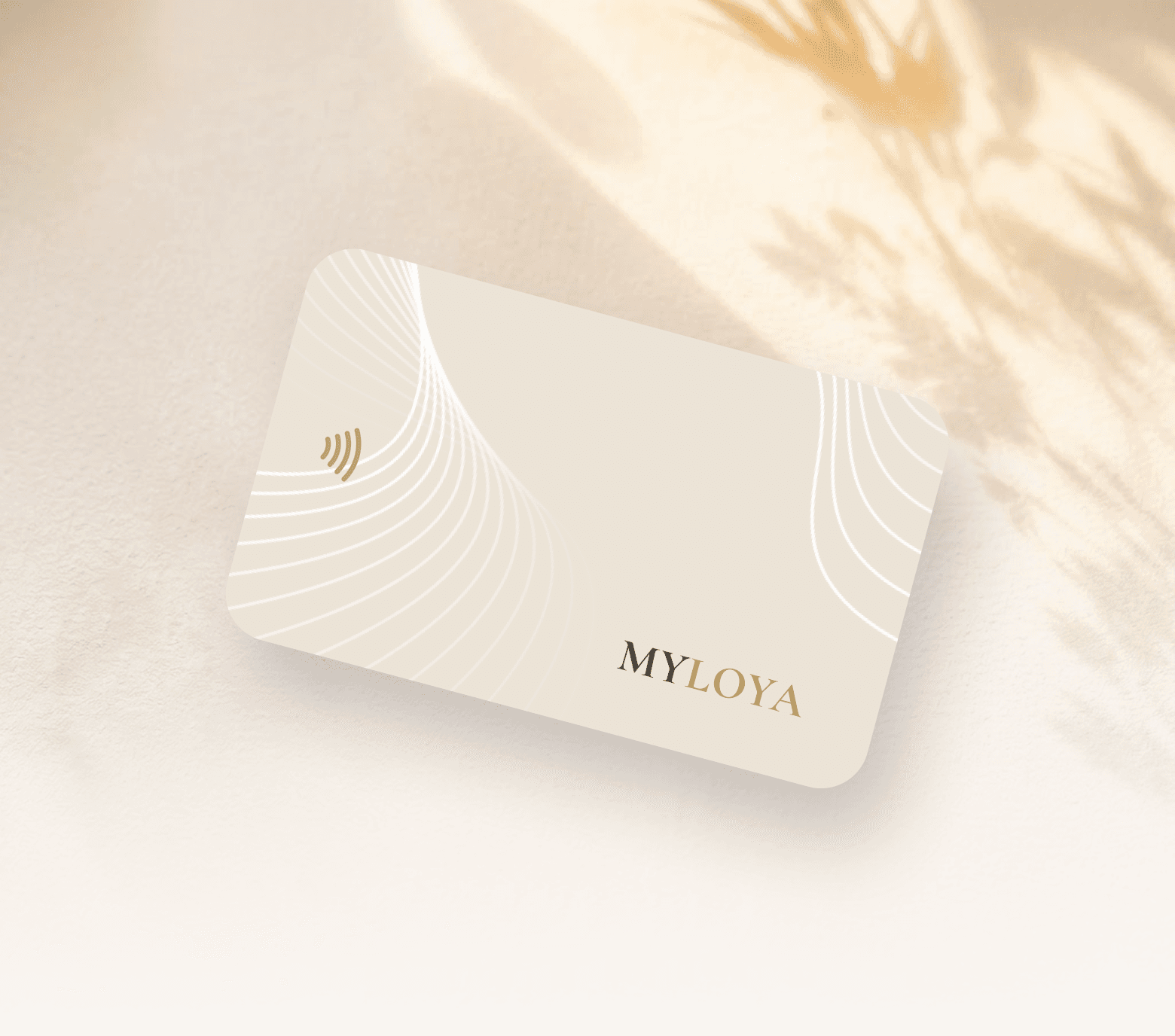 Your LOYA card resting in soft light